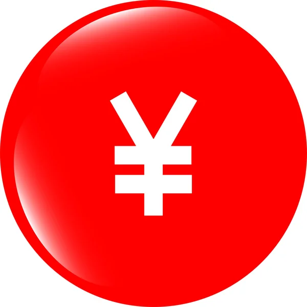 Yen JPY sign icon. web app button. shiny button — Stock Photo, Image