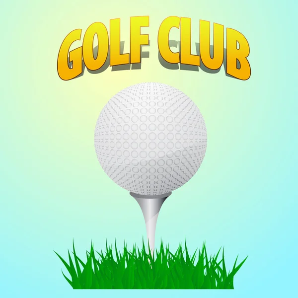 Bollen golfbana stående på en pinne — Stock vektor