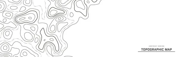 Topografische Karte abstrakter Hintergrund. Umriss Kartographie Landschaft. Topographische Reliefkarte auf weißem Hintergrund. Modernes Cover-Design mit geschwungenen Linien. Vektorillustration mit Umrissmuster der Wetterkarte. — Stockvektor
