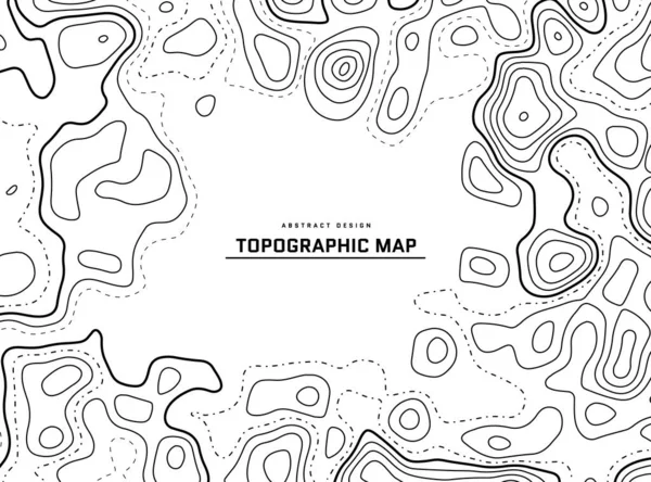 Τοπογραφικός χάρτης αφηρημένο φόντο. Περίγραμμα χαρτογραφικού τοπίου. Τοπογραφικό ανάγλυφο χάρτη σε λευκό φόντο. Μοντέρνος σχεδιασμός εξωφύλλου με κυματοειδείς γραμμές. Εικονογράφηση διάνυσμα με σχέδιο περιγράμματος χάρτη καιρού. — Διανυσματικό Αρχείο
