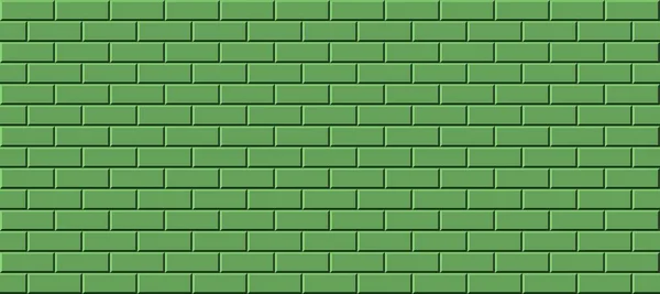 Μετρό πλακιδίων αδιάλειπτη μοτίβο. Διάνυσμα αφηρημένο φόντο με γεωμετρικά σχήματα. Πράσινο κεραμικό πλακάκι για κουζίνα ή μπάνιο. Ρεαλιστική πράσινη υφή τούβλο τοίχο στο μετρό του Παρισιού. — Διανυσματικό Αρχείο