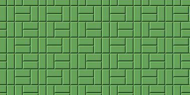 Metro fayanslarının pürüzsüz deseni. Geometrik şekilli vektör soyut arkaplan. Mutfak veya banyo için yeşil seramik fayans. Paris metrosunda gerçekçi yeşil duvar tuğlası dokusu.