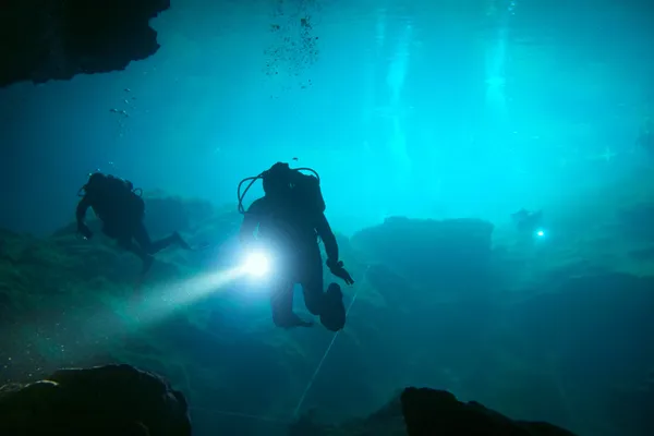 Cenote podwodne Zdjęcia Stockowe bez tantiem