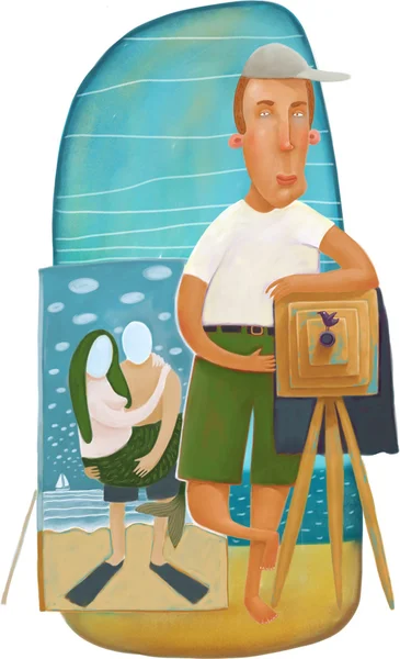 Beach photographer — Stock Photo, Image