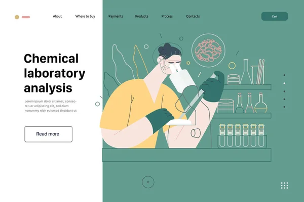 Tubo de ensayo bebé - plantilla web de seguro médico — Vector de stock