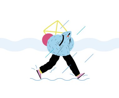 Başlangıç illüstrasyonu. Yeni iş kurma kavramı