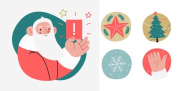 Web Noel Baba - kurumsal web sitesi için simgeler.