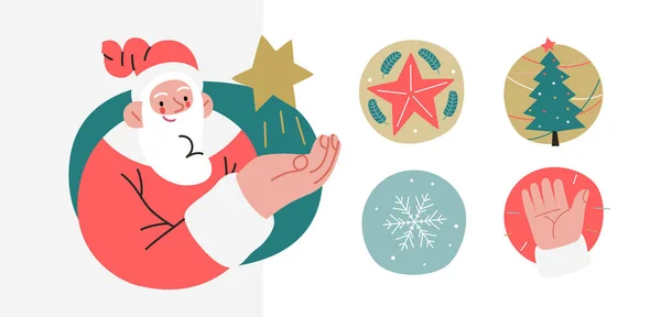 Web Santa - ikony nastavené pro firemní webové stránky. — Stockový vektor