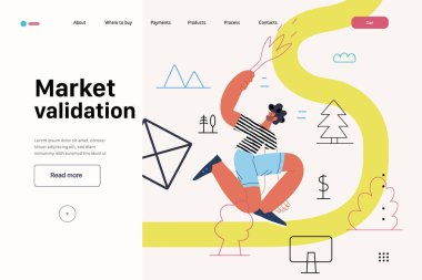 Başlangıç illüstrasyonu, web sitesi iniş şablonu. Yeni iş kurma kavramı