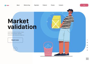 Başlangıç illüstrasyonu, web sitesi iniş şablonu. Yeni iş kurma kavramı