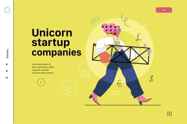 Başlangıç illüstrasyonu, web sitesi iniş şablonu. Yeni iş kurma kavramı