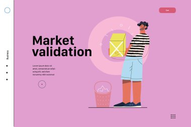 Başlangıç illüstrasyonu, web sitesi iniş şablonu. Yeni iş kurma kavramı