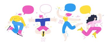 Mutluluk - mutlu insanlar neşeyle havaya zıplıyorlar