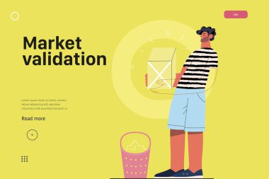 Başlangıç illüstrasyonu, web sitesi iniş şablonu. Yeni iş kurma kavramı