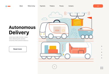Teknoloji Memphis illüstrasyonu. Yaratıcı iniş web sayfası şablonu