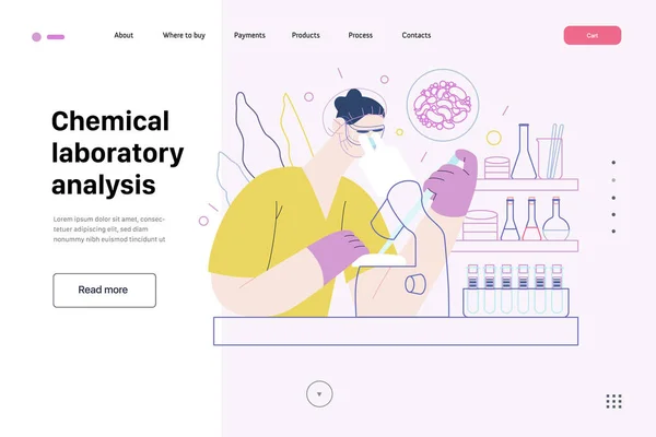 Tubo de ensayo bebé - plantilla web de seguro médico — Archivo Imágenes Vectoriales