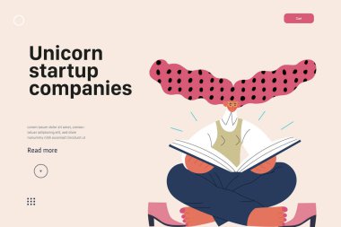 Başlangıç illüstrasyonu, web sitesi iniş şablonu. Yeni iş kurma kavramı