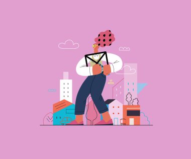 Başlangıç illüstrasyonu. Yeni iş kurma kavramı