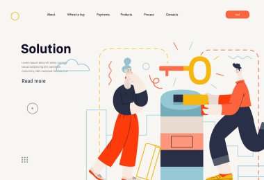 Teknoloji Memphis illüstrasyonu. Yaratıcı iniş web sayfası şablonu