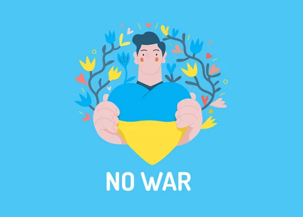 Guerra e paz ilustração vetorial plana. Cartaz criativo — Vetor de Stock