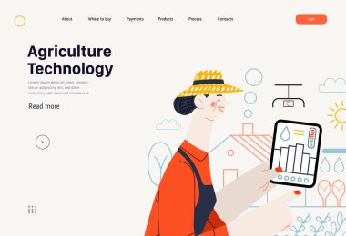 Teknoloji Memphis illüstrasyonu. Yaratıcı iniş web sayfası şablonu