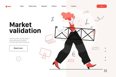 Başlangıç illüstrasyonu, web sitesi iniş şablonu. Yeni iş kurma kavramı