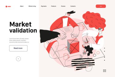 Başlangıç illüstrasyonu, web sitesi iniş şablonu. Yeni iş kurma kavramı