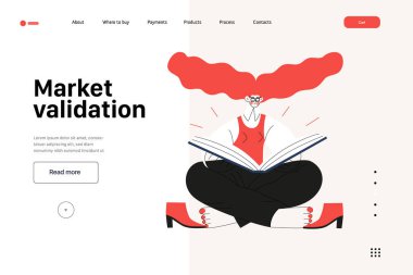 Başlangıç illüstrasyonu, web sitesi iniş şablonu. Yeni iş kurma kavramı