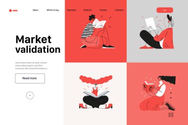 Başlangıç illüstrasyonu, web sitesi iniş şablonu. Yeni iş kurma kavramı