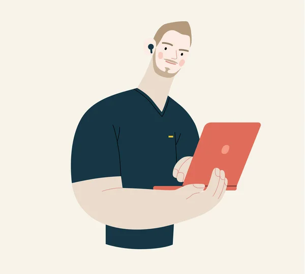 Retratos de personas - Estudiante — Vector de stock