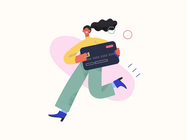 Paiement Ligne Achats Ligne Commerce Électronique Illustration Moderne Concept Vectoriel — Image vectorielle