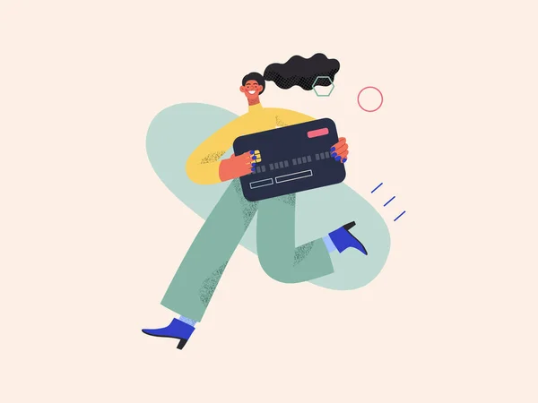 Online Payment Online Shopping Electronic Commerce Series Modern Flat Vector — 스톡 벡터