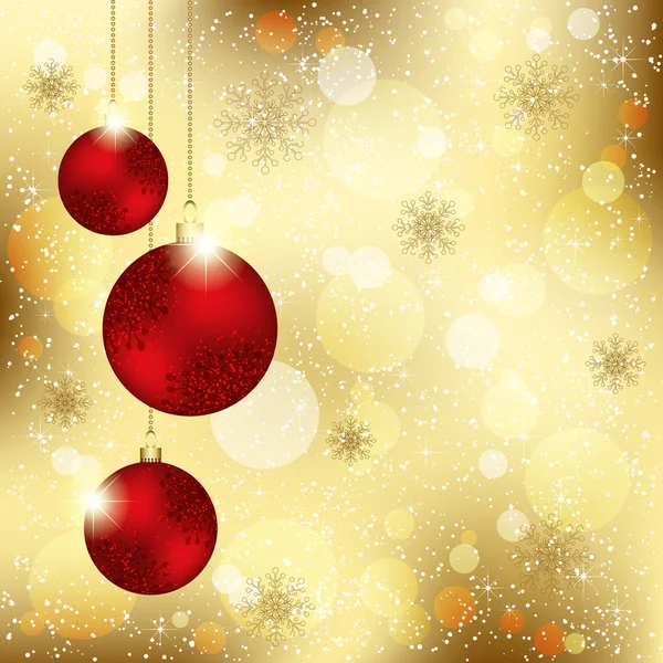 Sparkling Christmas Crystal Ball Greeting Card — Stock Vector