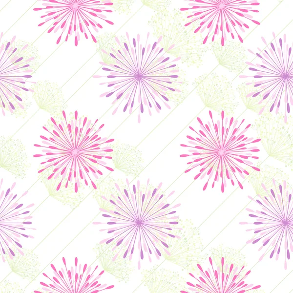 Colorful Flower Seamless Pattern Background — Stock Vector