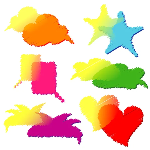 Set of Colorful Transparent Speech Bubbles — Stock Vector