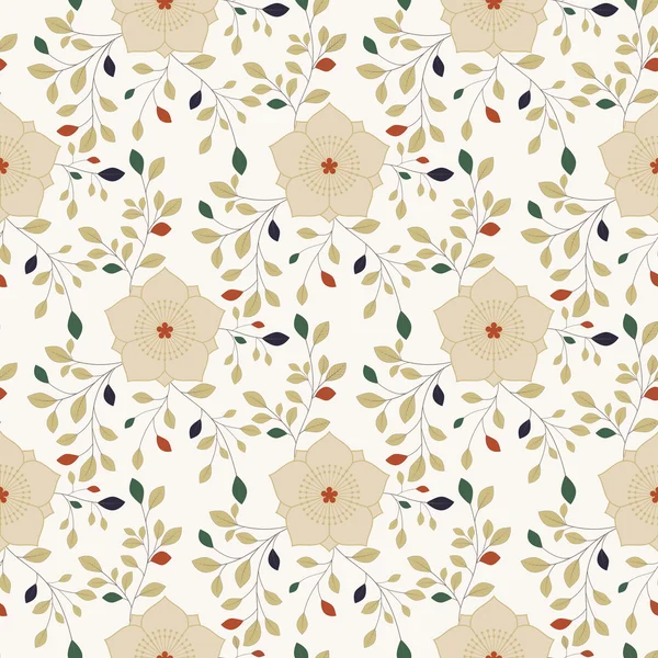 Modèle sans couture fleur colorée — Image vectorielle