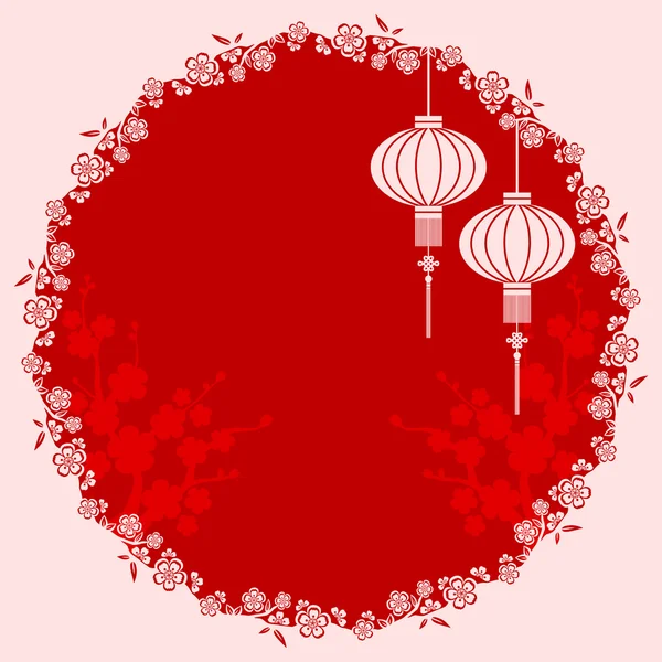 Lanterne chinoise orientale Illustration — Image vectorielle