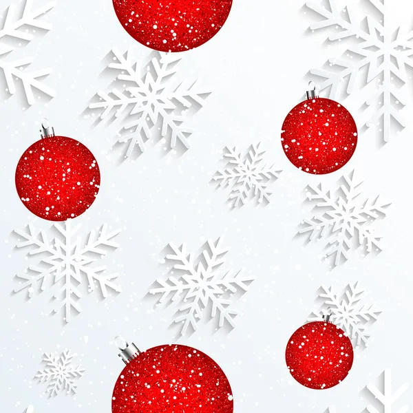 Christmas Snowflake White Background — Stock Vector