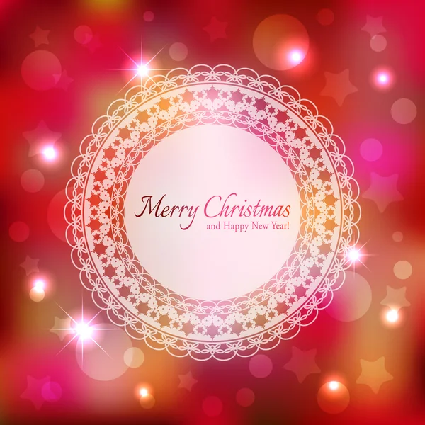 Sparkling Christmas Star Greeting Card — Stockvector