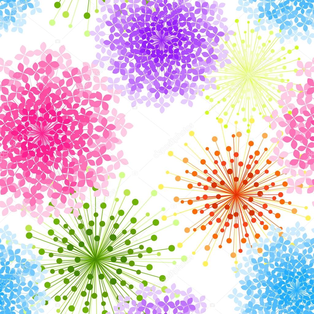 Colorful Hydrangea Flower Seamless Background Vector Image By C Meikis Vector Stock Colorful Hydrangea Flower Seamless Background Vector Image By C Meikis Vector Stock