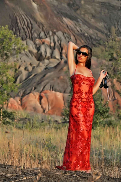 Girl in a dress — Stock Photo, Image