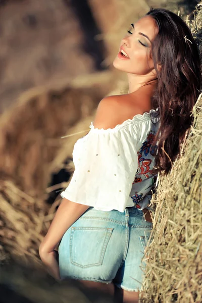 Girl in shirt — Stock Photo, Image