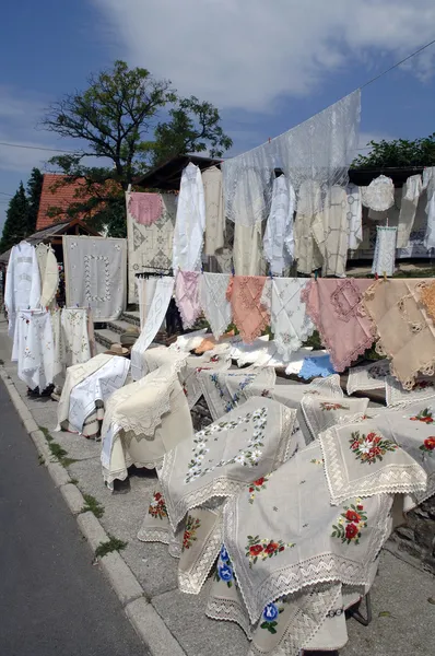 Verkauf von Tüchern — Stockfoto