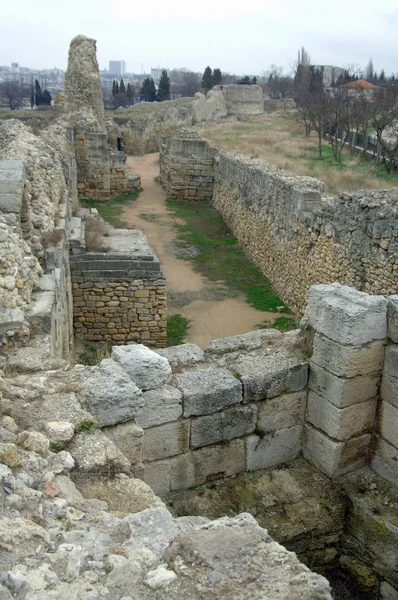 Weergave van het grondgebied van chersonesos — Stockfoto