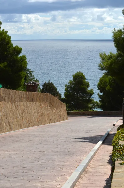 Sea landscape with far — Stock Photo, Image