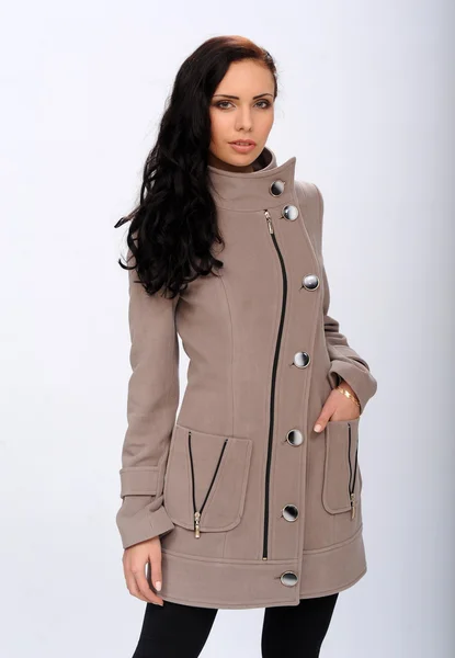 Girl in coat — Stock Photo, Image