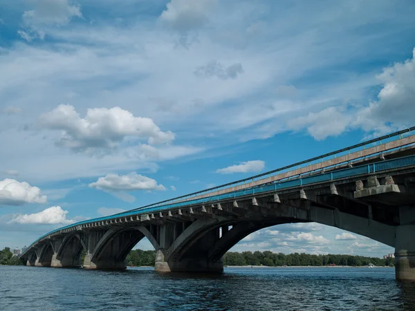 Dnipro river and bridge Royalty Free Stock Photos