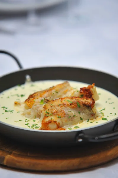 Dish with seafood Stock Photo