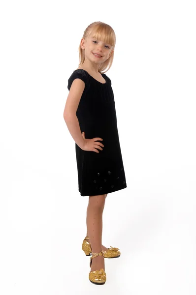 Kleines Mädchen im Fotostudio — Stockfoto