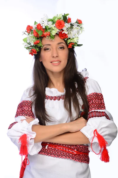 Meisje in Oekraïense kostuum — Stockfoto